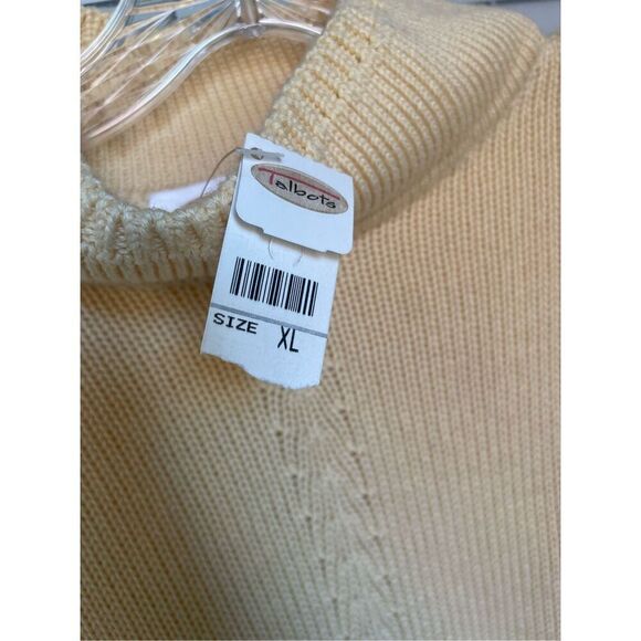 NWT Talbots Mock Neck Long Sleeve Wool Blend Sweater Yellow XL - Picture 7 of 10